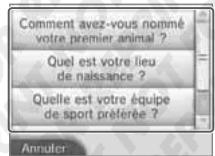 NINTENDO 3DS XL - Sélectionnez une question personnelle puis touchez OK. - 1