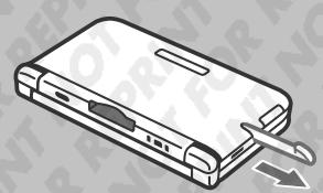 NINTENDO 3DS XL - Pour utiliser le stylet Nintendo 3DS XL, retirez-le du porte-stylet. - 1