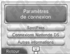 NINTENDO 3DS XL - Touchez PARAMÉTRES DE CONNECTION. - 1
