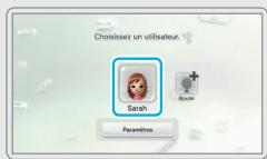 NINTENDO WII U - Écran de sélection de l'utilisateur - 1