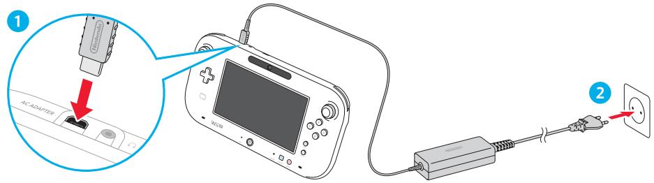 NINTENDO WII U - Branchement depuis le bloc d'alimentation - 1