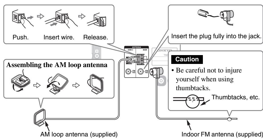 ONKYO TX-NR5010 - Connecting the Antennas - 1
