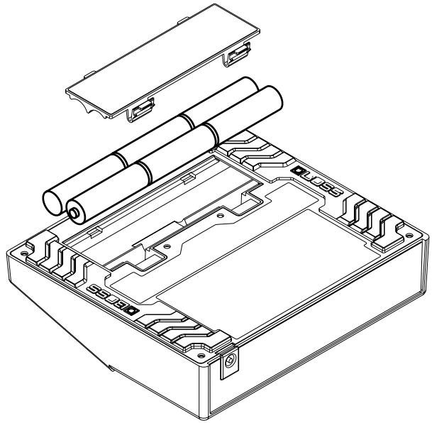 BOSS OC-20G - Insertion des piles - 1