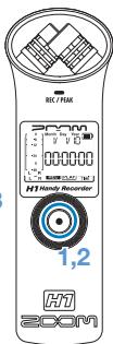 ZOOM H1 LU - Désactivation des touches - 3