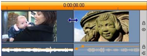 PINNACLE STUDIO 11 - Pour effectuer une coupe en L : - 1