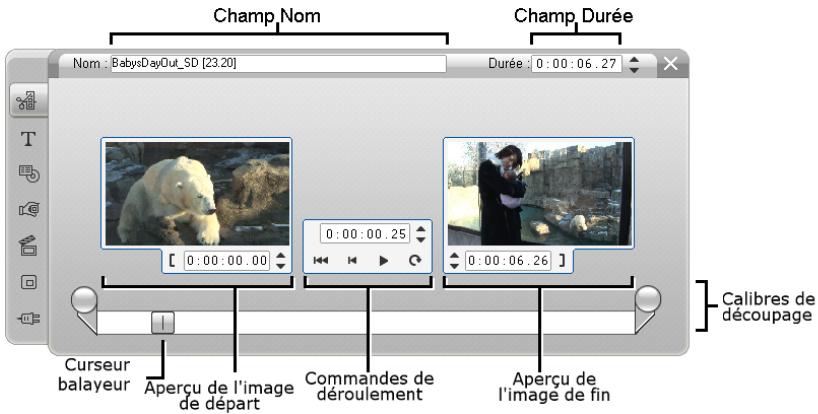 PINNACLE STUDIO 11 - Découpage à l'aide de l'outil Modifier les propriétés du clip - 2