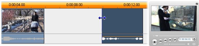 PINNACLE STUDIO 11 - Pour faire un découvert avec plusieurs clips dans le Plan de montage : - 3