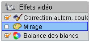 PINNACLE STUDIO 11 - Utilisation de la liste des effets - 1