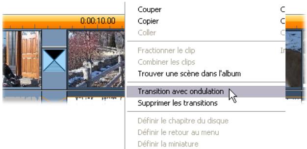 PINNACLE STUDIO 11 - La commande Transition avec ondulation - 2