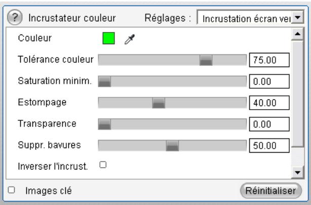 PINNACLE STUDIO 11 - L'interface de l'effet incrustation couleur (Chroma Key) - 1
