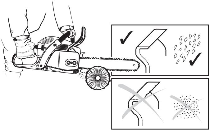 DOLMAR PS-510 - The chain needs sharpening when: - 5