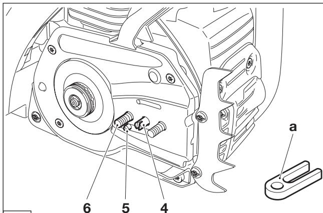 DOLMAR PS-510 - Mounting the guide bar and saw chain - 1