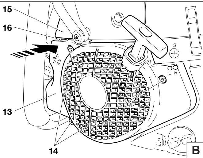 DOLMAR PS-7300 H - Mounting the fan housing - 1