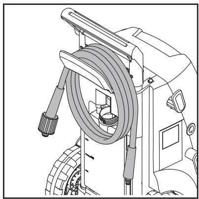 NILFISK P 160.2 X-TRA - Winding up of electric cable and high pressure hose - 1
