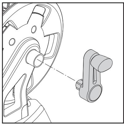 NILFISK P 160.2 X-TRA - Mounting of hose reel handle (only models with hose reel) - 1