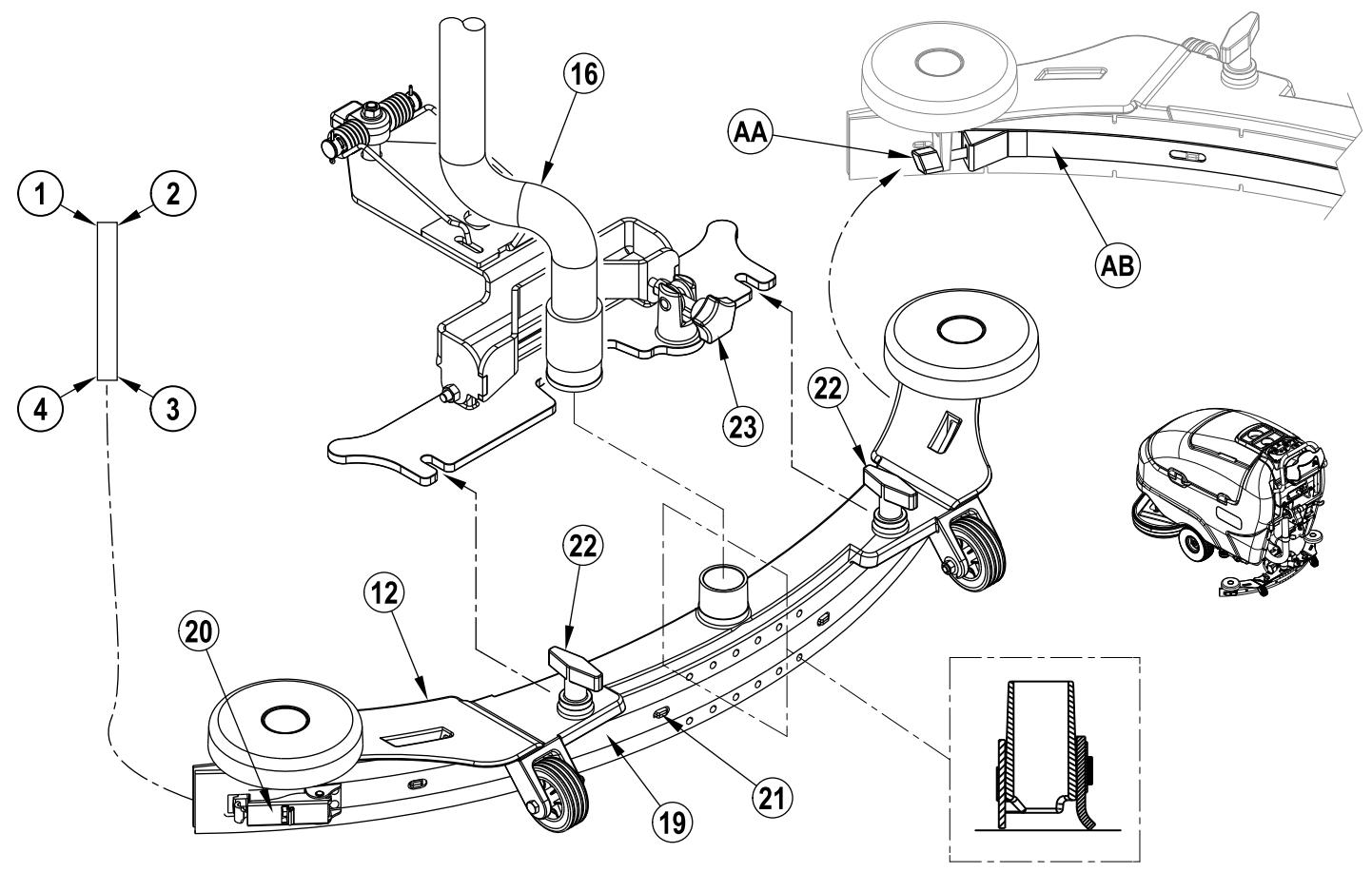 NILFISK SC800 - Pour régler l'angle de la raclette... - 1