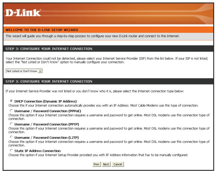 D-LINK WBR-2310 - Assistant de configuration de connexion Internet - 5