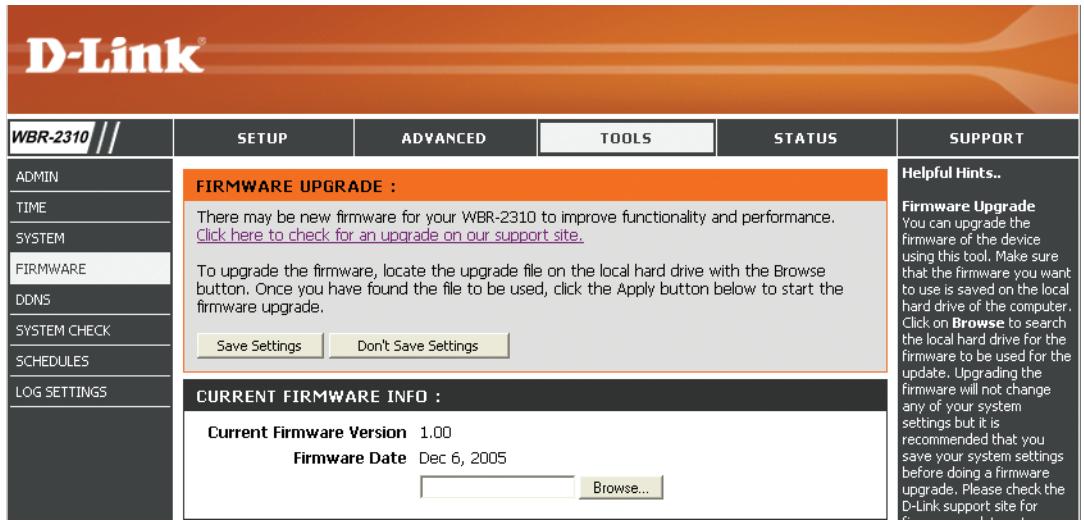 D-LINK WBR-2310 - Firmware Update (Mise à jour du microprogramme) - 1