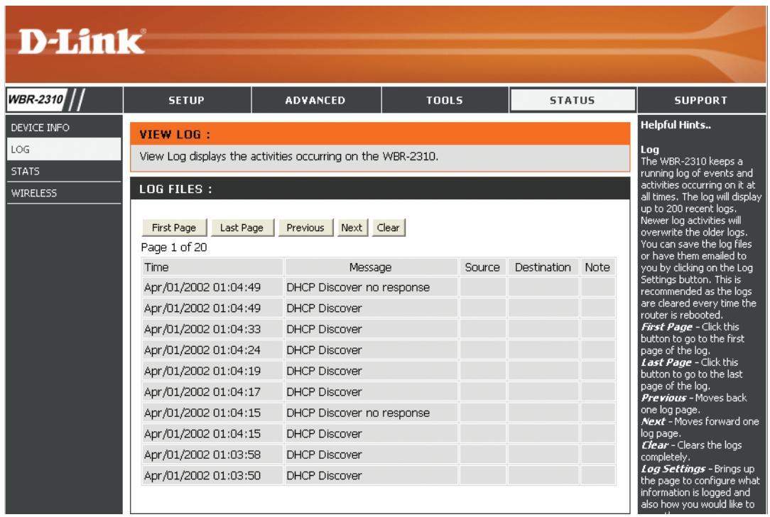 D-LINK WBR-2310 - Log (Journal) - 1