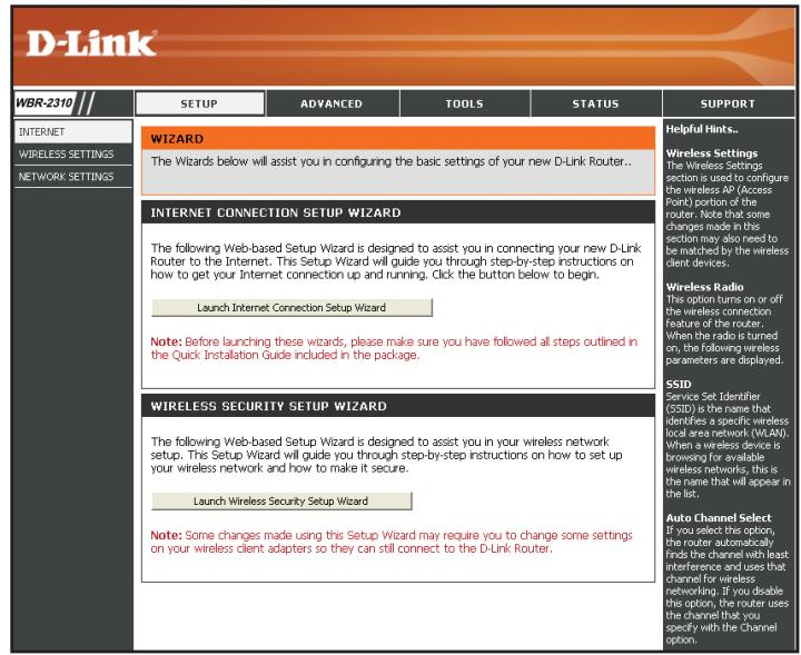 D-LINK WBR-2310 - Assistant de configuration de connexion Internet - 1