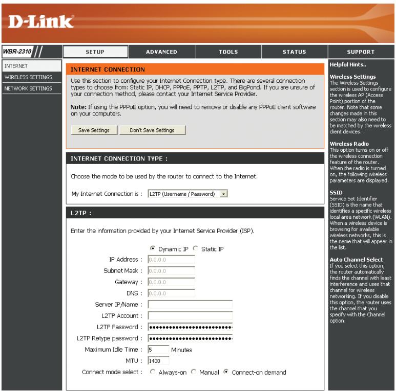 D-LINK WBR-2310 - L2TP - 1