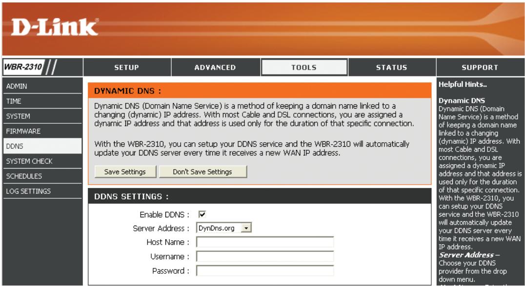 D-LINK WBR-2310 - DDNS - 1