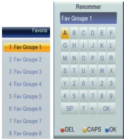 CGV ETIMO T2 REC - Réglages système : favoris - 1