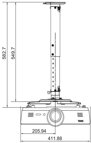 BENQ SU922, SW921 - ■ Configuration de montage au plafond - 3