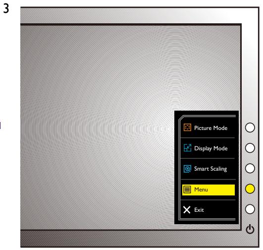 BENQ XL2411T, XL2420T, XL2720T - Utilisation de base des menus - 7