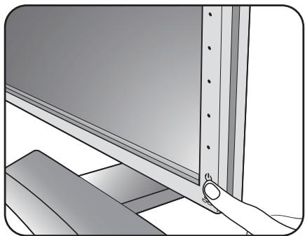 BENQ XL2411T, XL2420T, XL2720T - Connexion de l'alimentation et mise sous tension. - 9