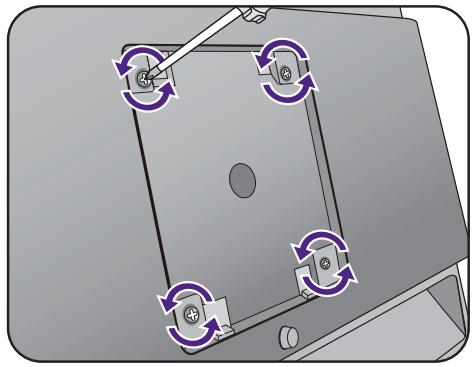 BENQ XL2411T, XL2420T, XL2720T - Suivez les instructions du manuel du support de montage sur mur que vous avez acheté pour effectuer l'installation. - 1