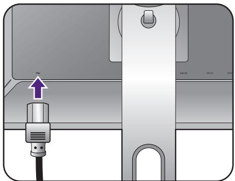 BENQ XL2411T, XL2420T, XL2720T - Connexion de l'alimentation et mise sous tension. - 4