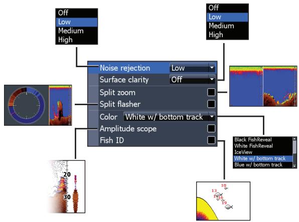 LOWRANCE ELITE 7 M - Sonar Options - 1
