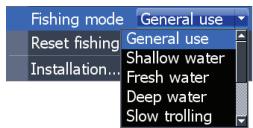 LOWRANCE ELITE 7 M - Dropdown menus - 1