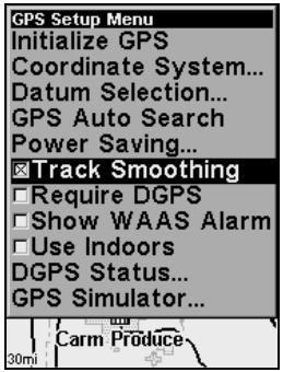 LOWRANCE IFINDER H2O - Track Smoothing - 1