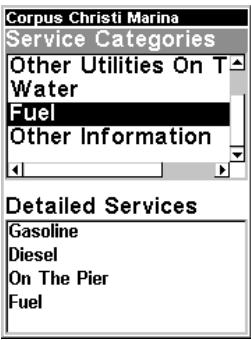 LOWRANCE IFINDER H2O - To view Port Services information: - 6