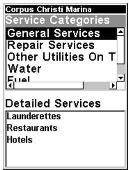 LOWRANCE IFINDER H2O - To view Port Services information: - 2