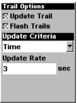 LOWRANCE IFINDER H2O - Trail Update Rate (Time, Distance) - 1