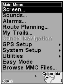 LOWRANCE IFINDER H2O - Main Menu - 1