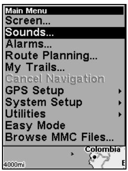 LOWRANCE IFINDER H2O - Sounds and Alarm Sound Styles - 2