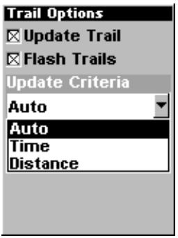 LOWRANCE IFINDER H2O - Update Trail Criteria (Auto, Time, Distance) - 1