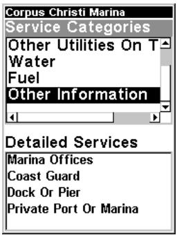 LOWRANCE IFINDER H2O - To view Port Services information: - 7