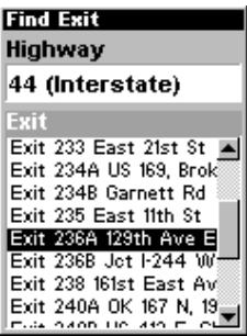 LOWRANCE IFINDER H2O - Find Interstate Highway Exits - 5