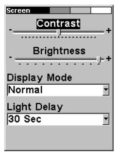 LOWRANCE IFINDER H2O - Once in the Screen menu: - 2