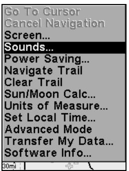 LOWRANCE IFINDER H2O - Sounds and Alarm Sound Styles - 1
