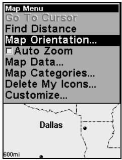 LOWRANCE IFINDER H2O - Map Orientation - 3