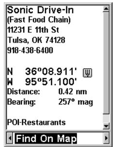 LOWRANCE IFINDER H2O - Find Map Places or Points of Interest (POI) - 10