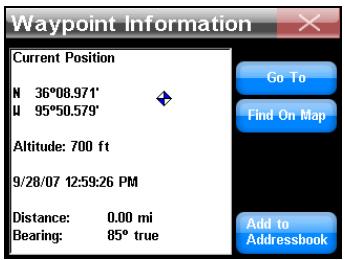 LOWRANCE XOG - Créer un point d'étape à la position actuelle - 1