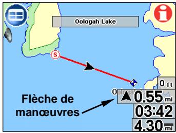 LOWRANCE XOG - Flèche de manœuvres et autres données superposées - 1