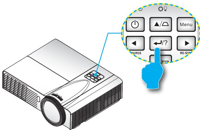OPTOMA GT760 - Using the HELP button - 1